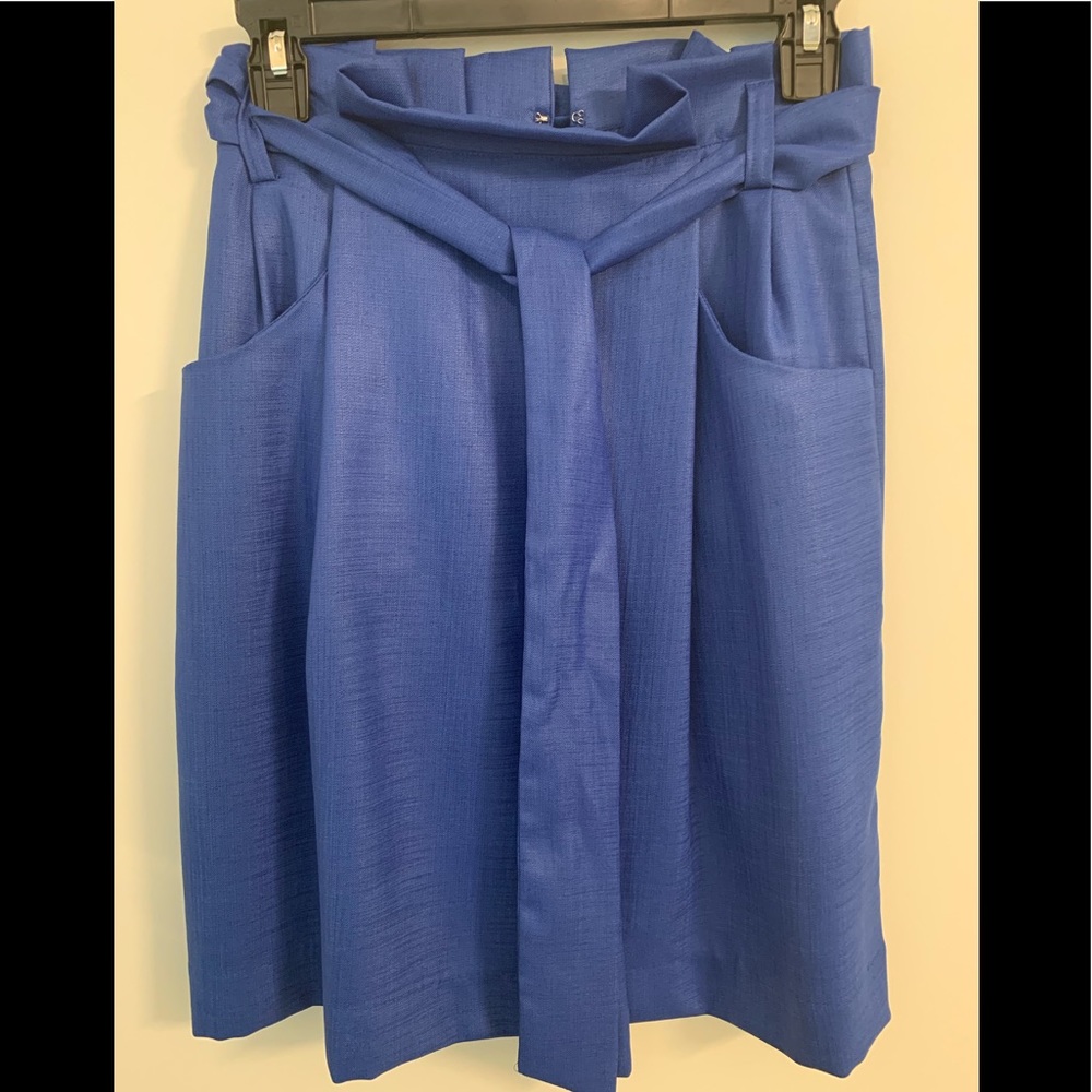 Royal blue skirt with bubble waist